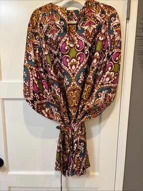 Jigsaw London Floral Paisley Tie-Waist Women's Dress in Multicolor